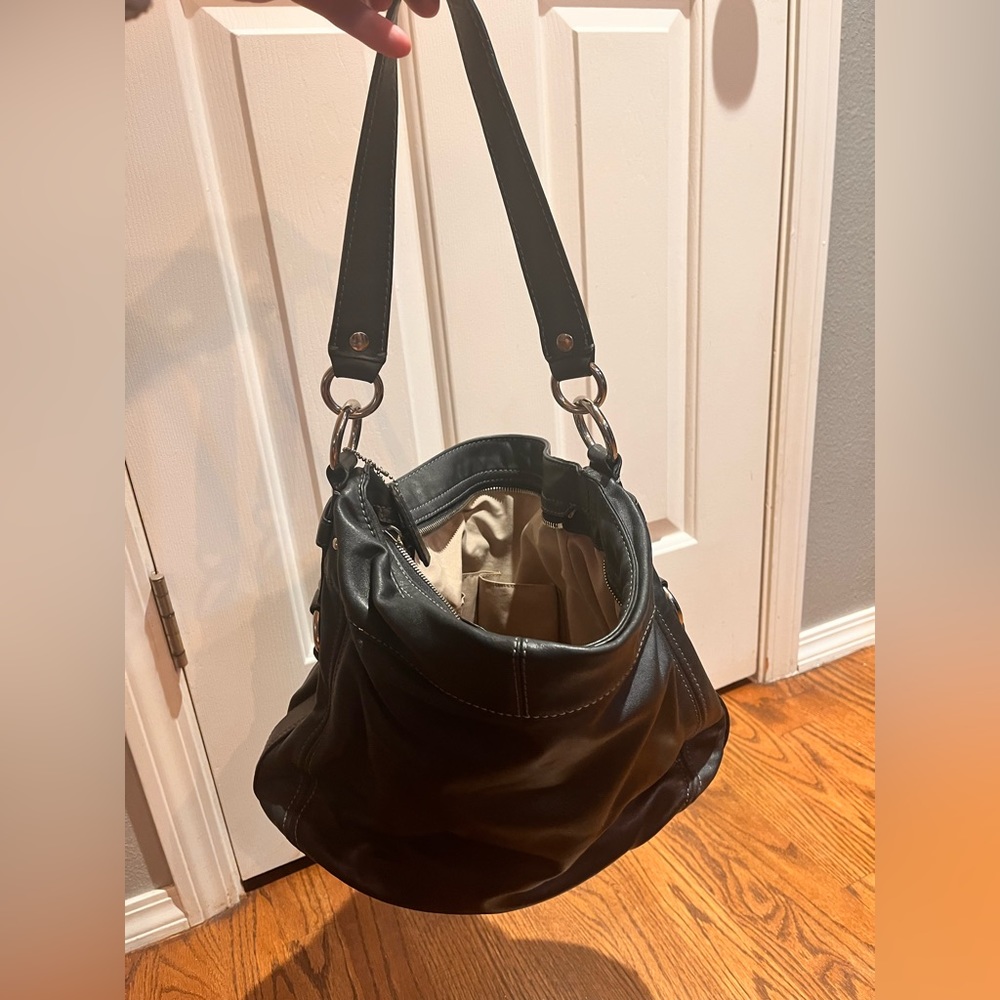 Authentic Coach Black Should bag soft leather - Picture 3 of 10